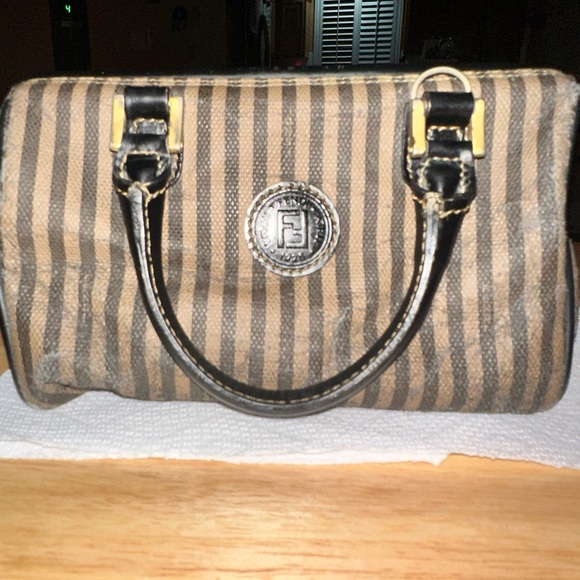 PRELOVED:  FENDI MINI DINNER BAG. Penguin Stripe. - Picture 17 of 17